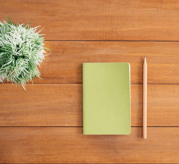 Minimal work space - Creative flat lay photo of workspace desk.